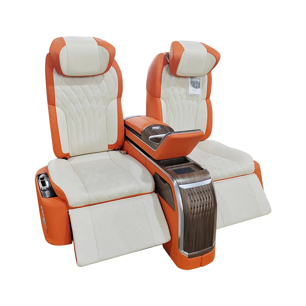 Fabricante de asientos traseros de cuero eléctricos para coche, conversión Interior de coche de lujo, asiento VIP para furgoneta con reposabrazos para SUV