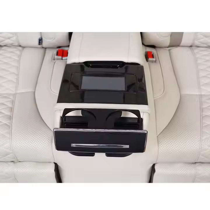 Silla de coche lujosa para tres personas con asiento trasero automático de cuero ajustable eléctrico