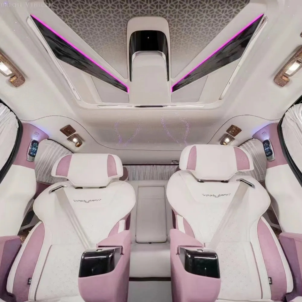 Asiento automático eléctrico de lujo VIP Captain para monovolumen con reposapiés y reposapiernas eléctricos