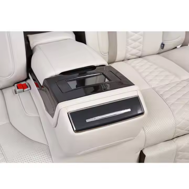 Silla de coche lujosa para tres personas con asiento trasero automático de cuero ajustable eléctrico