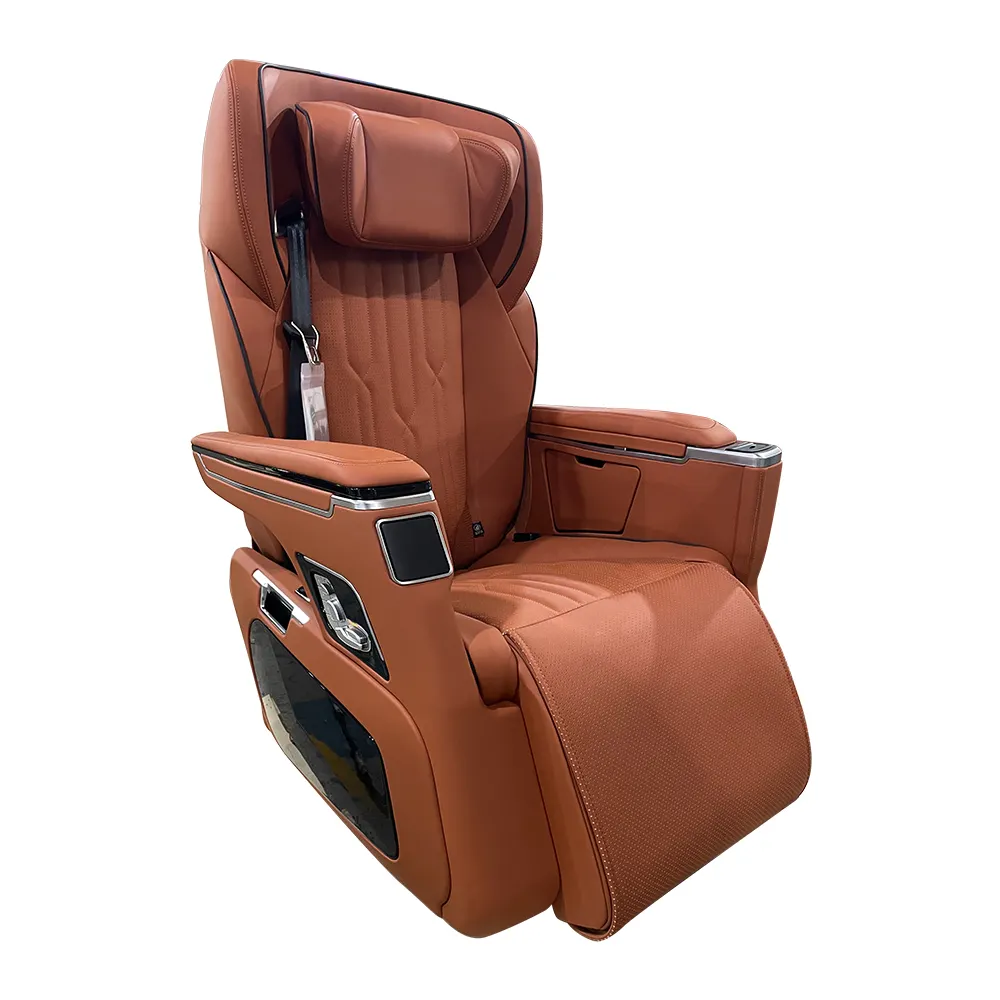 Asiento de coche de cuero reclinable eléctrico de lujo VIP para modificación: se adapta a furgonetas, monovolúmenes, vehículos recreativos, Sprinter, Vito